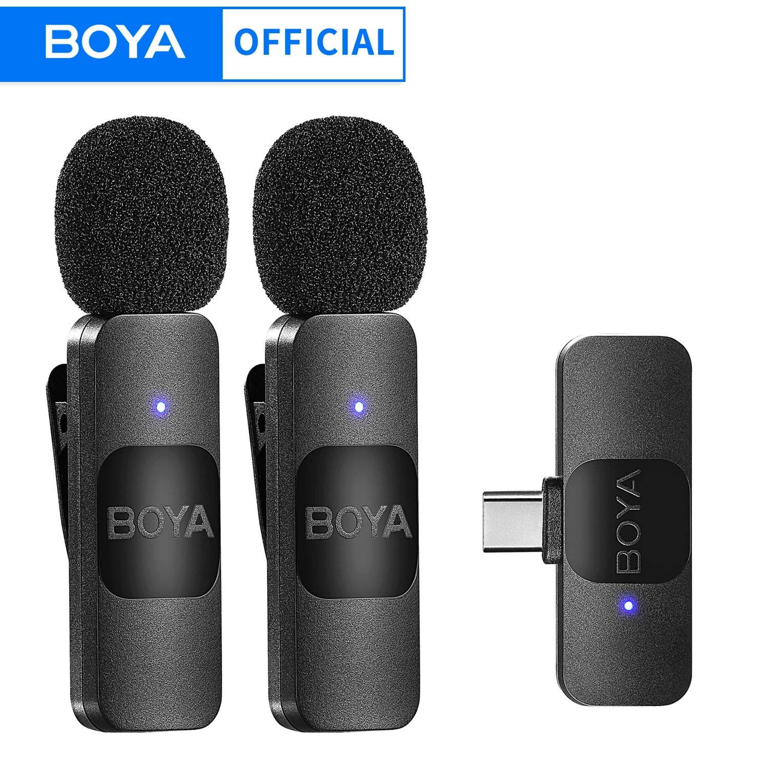 BOYA BY-V 무선 라발리에 마이크 (아이폰, 아이패드, 안드로이드 호환)
