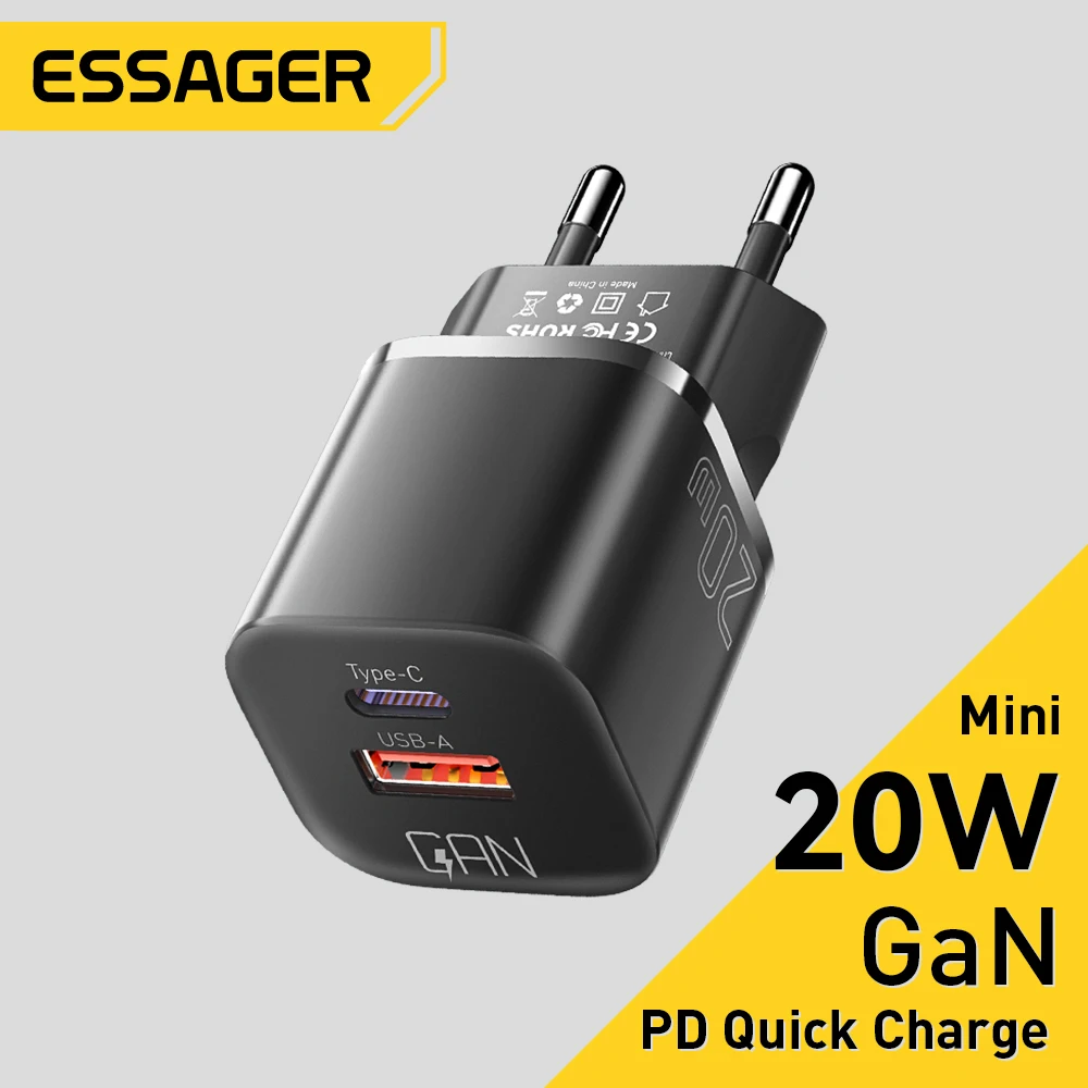 Essager 20W GaN PD USB-C 고속 충전기