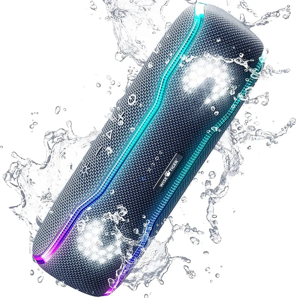 WISETIGER IPX7 방수 블루투스 5.3 25W 휴대용 스피커