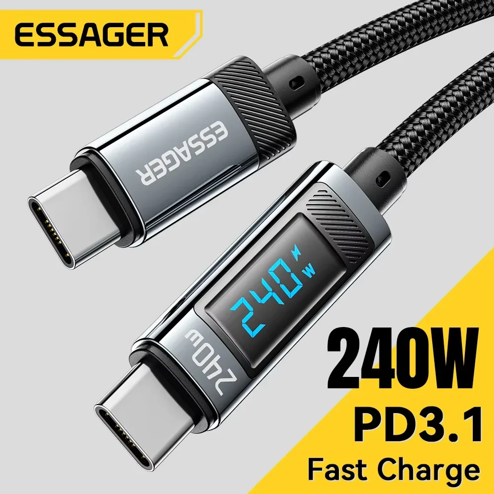 Essager 240W USB C-USB C 고속 충전 케이블 (PD 3.1, 2m)