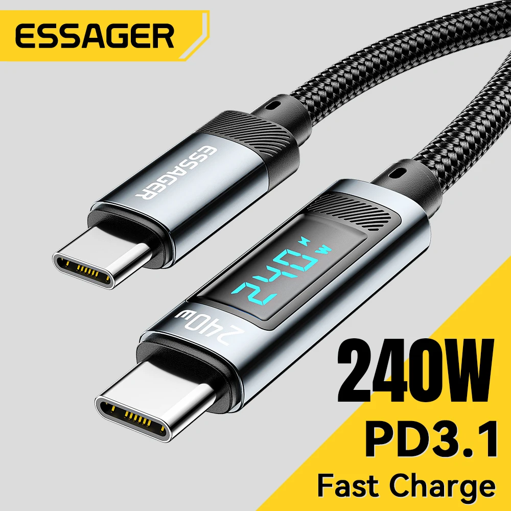 Essager 240W USB-C to USB-C PD 3.1 고속 충전 케이블 (2M)