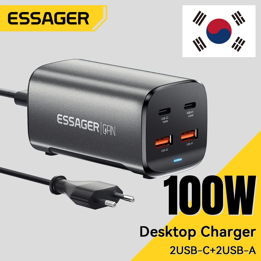 Essager 100W GaN USB-C 고속 충전기