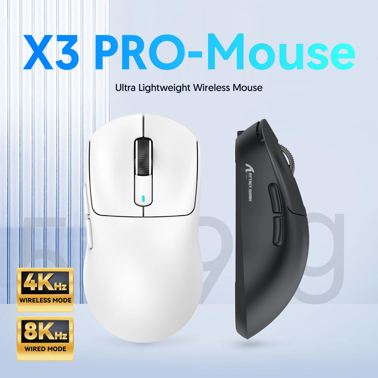 Attack Shark X3 Pro X3 경량 무선 게이밍 마우스