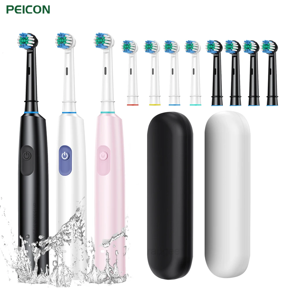 PEICON 전기 회전 칫솔 (리필 헤드 포함)