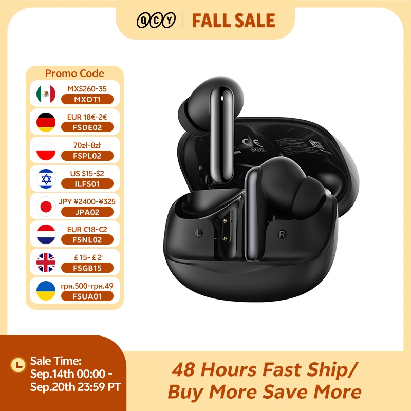 QCY Melobuds N50 ANC 블루투스 5.4 무선 이어폰