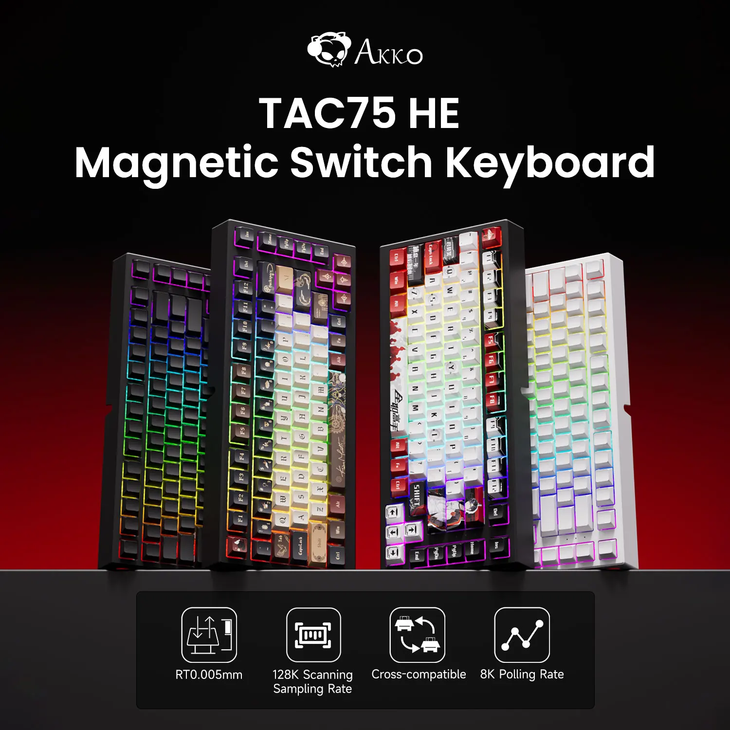 AKKO TAC75 HE 75% 마그네틱 스위치 게이밍 키보드 (유선, RGB)