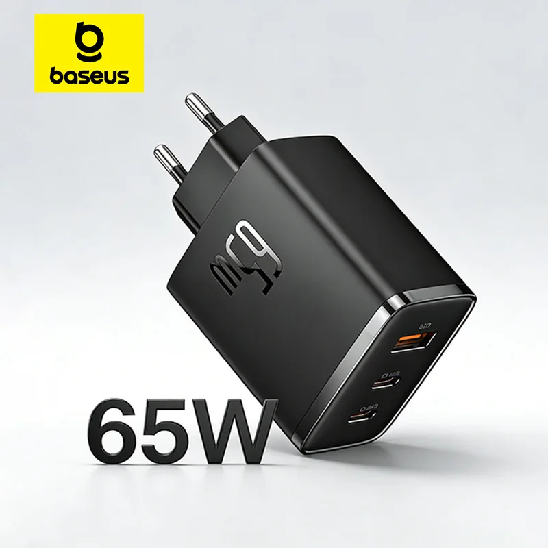 베이스어스 65W GaN USB-C 고속 충전기 (QC/PD 지원)