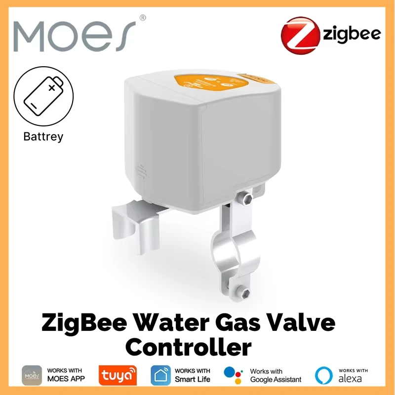 MOES Tuya ZigBee 스마트 배터리식 수도/가스 밸브 컨트롤러