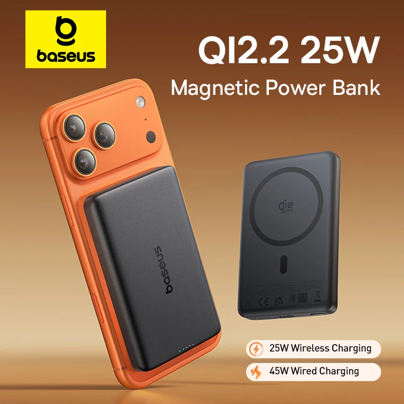 베이스어스 Qi2.2 25W 10000mAh 마그네틱 무선 충전 PD 45W 보조배터리