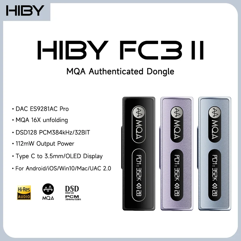 HIBY FC3 MQA USB DAC 헤드폰 앰프