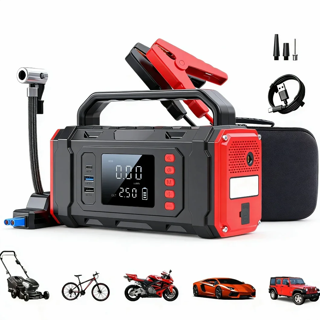 5000A 차량용 점프 스타터 겸용 150PSI 타이어 공기 주입기
