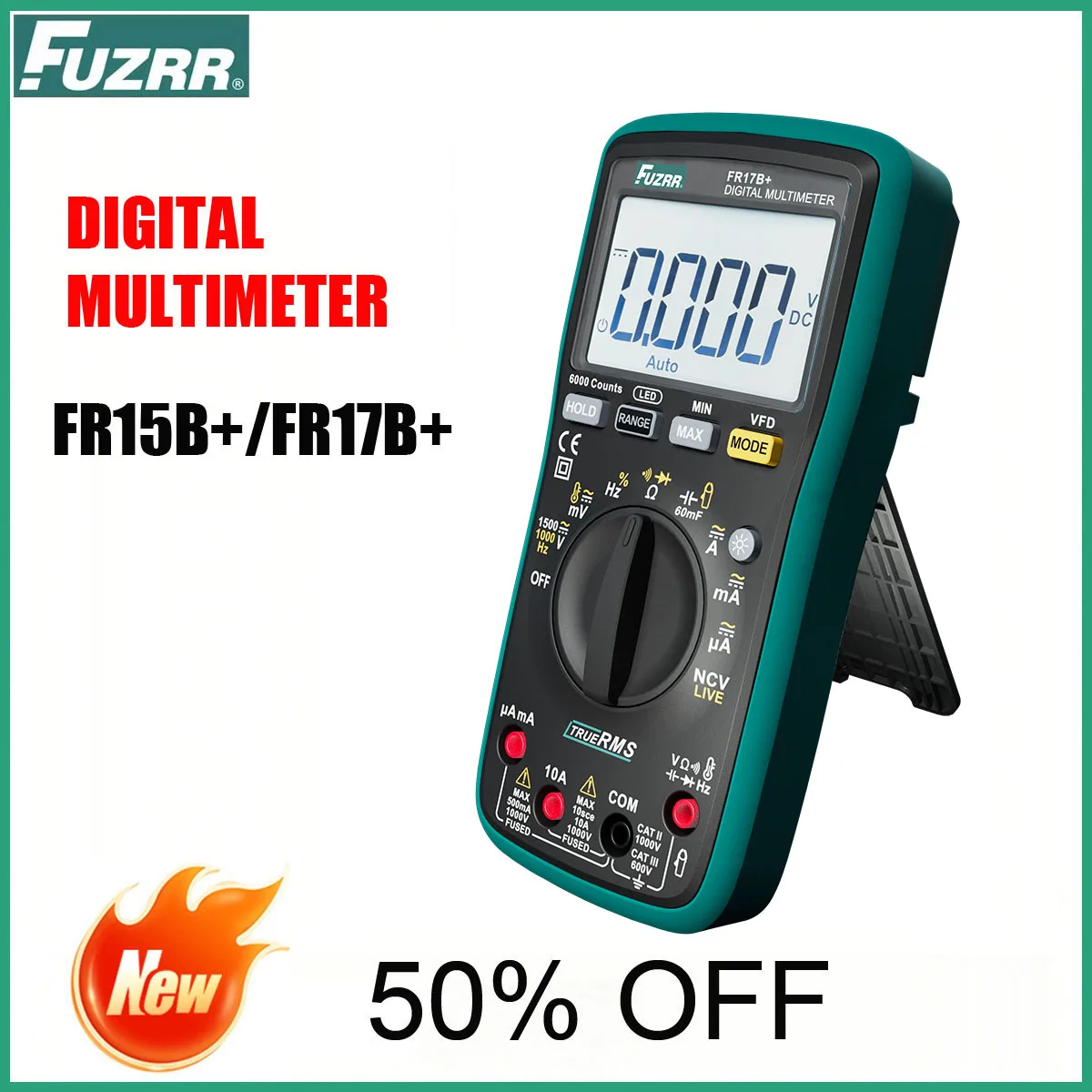FUZRR FR15B+/FR17B+ 디지털 트루 RMS 자동 범위 멀티미터