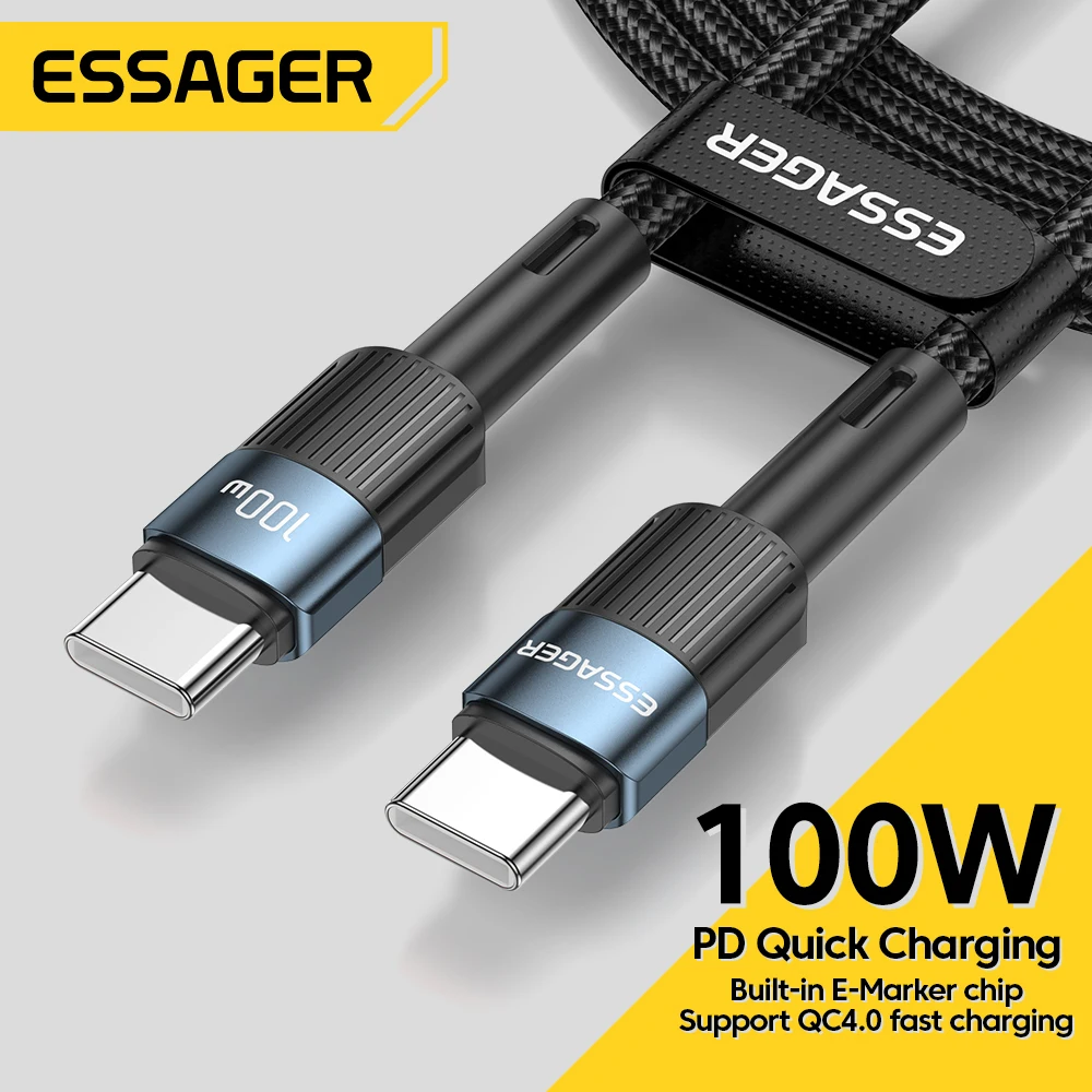 에사저 100W USB-C to USB-C PD 고속 충전 케이블 (2m)